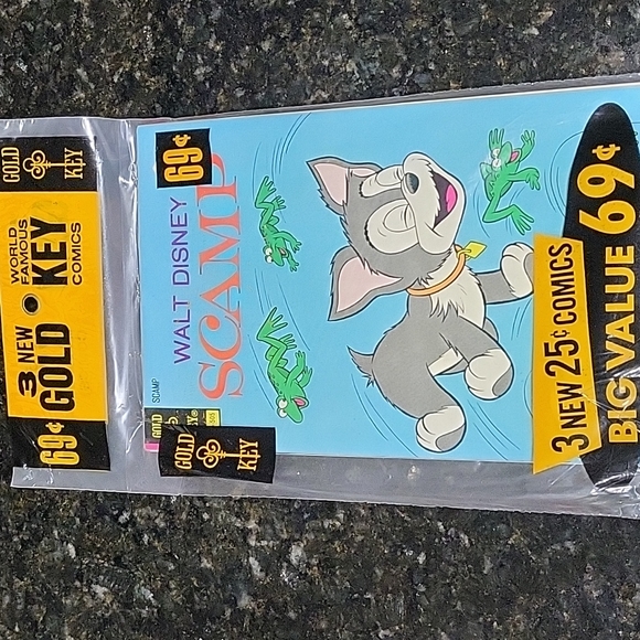 Gold Key Other - NWT In Plastic 3 Comic Books Huey Dewey Louie, The Little Monsters  Scamp